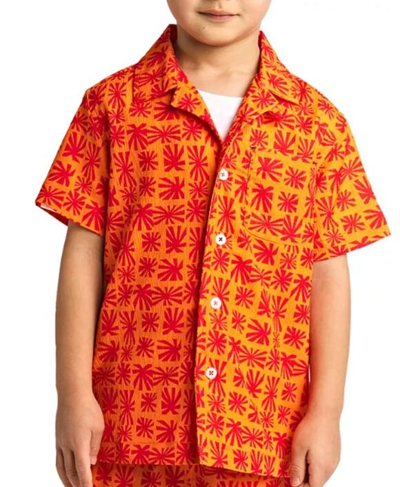 Sovereign Code Other - Sovereign Code Big Boys Printed Seersucker Short-Sleeve Button-Down Shirt Size 5